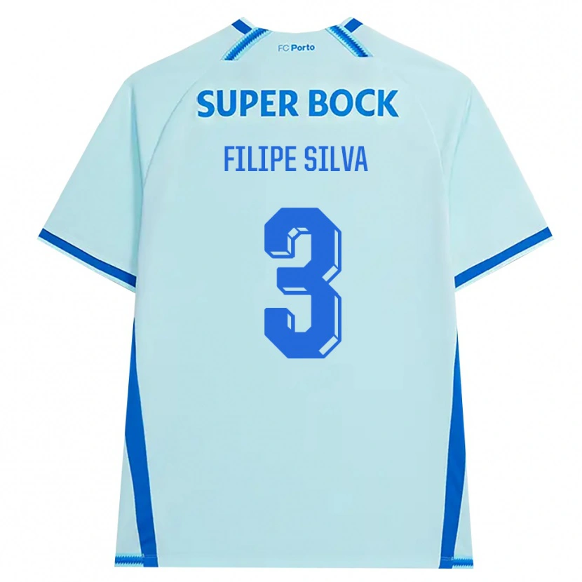 DanxenメンズFilipe Silva#3ライトシアン ブルーサードユニフォームシャツ2026/27ジャージーユニフォーム