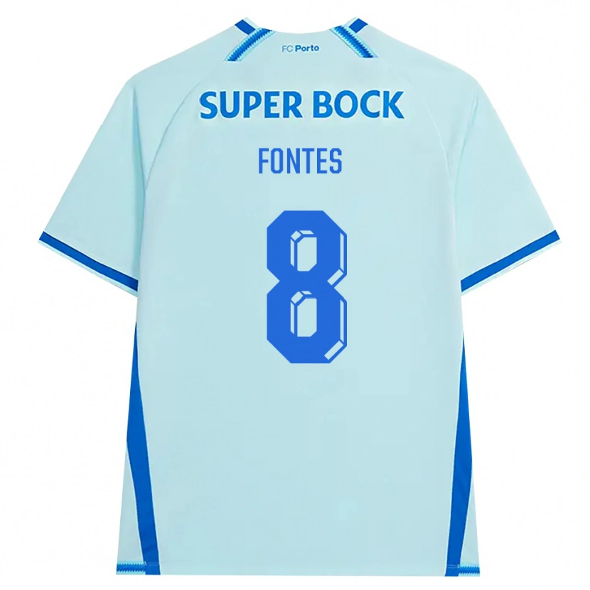 DanxenメンズGonçalo Fontes#8ライトシアン ブルーサードユニフォームシャツ2026/27ジャージーユニフォーム