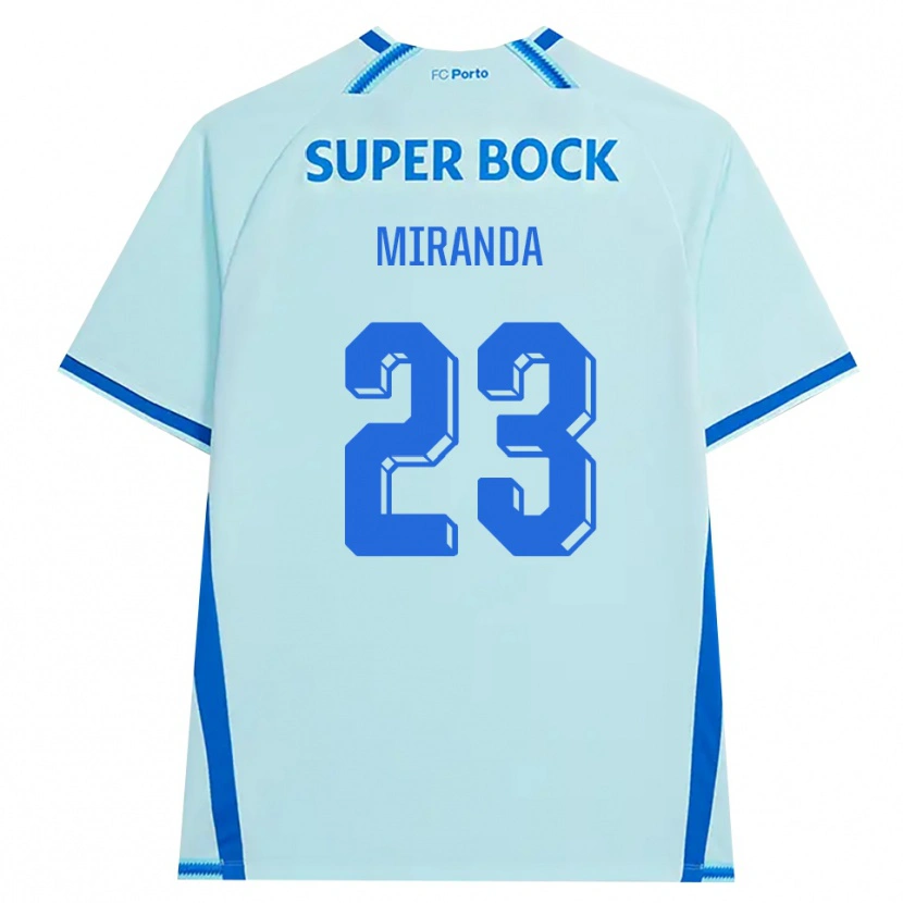 DanxenメンズJoão Miranda#23ライトシアン ブルーサードユニフォームシャツ2026/27ジャージーユニフォーム