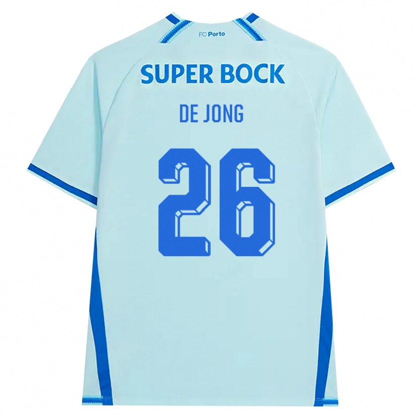 Danxenメンズルーク・デ・ヨング#26ライトシアン ブルーサードユニフォームシャツ2026/27ジャージーユニフォーム