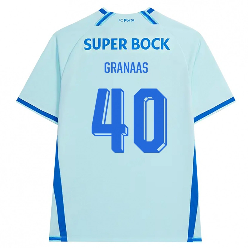 DanxenメンズEirik Granaas#40ライトシアン ブルーサードユニフォームシャツ2026/27ジャージーユニフォーム