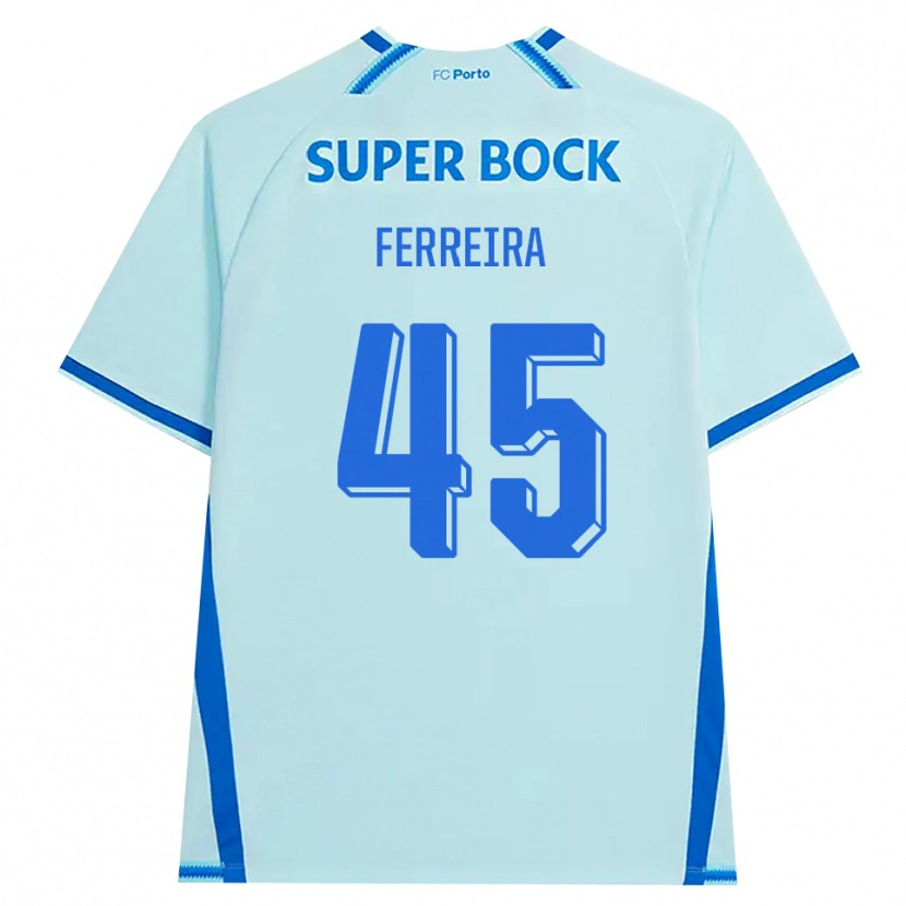 DanxenメンズTiago Ferreira#45ライトシアン ブルーサードユニフォームシャツ2026/27ジャージーユニフォーム