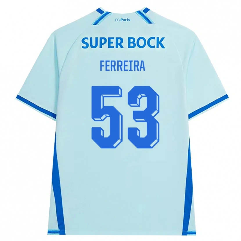 DanxenメンズEduardo Ferreira#53ライトシアン ブルーサードユニフォームシャツ2026/27ジャージーユニフォーム