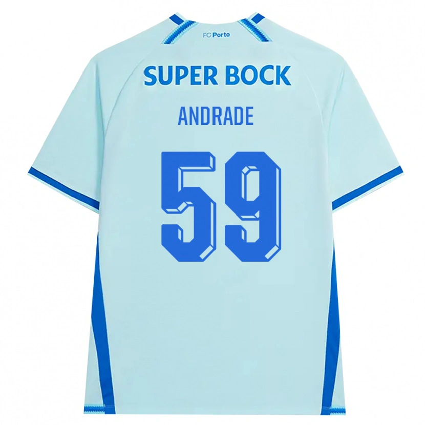 Danxenメンズティアゴ・アンドラーデ#59ライトシアン ブルーサードユニフォームシャツ2026/27ジャージーユニフォーム