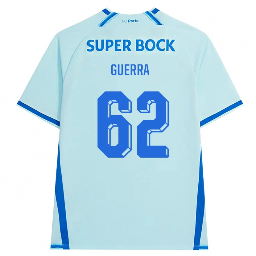 DanxenメンズGustavo Guerra#62ライトシアン ブルーサードユニフォームシャツ2026/27ジャージーユニフォーム