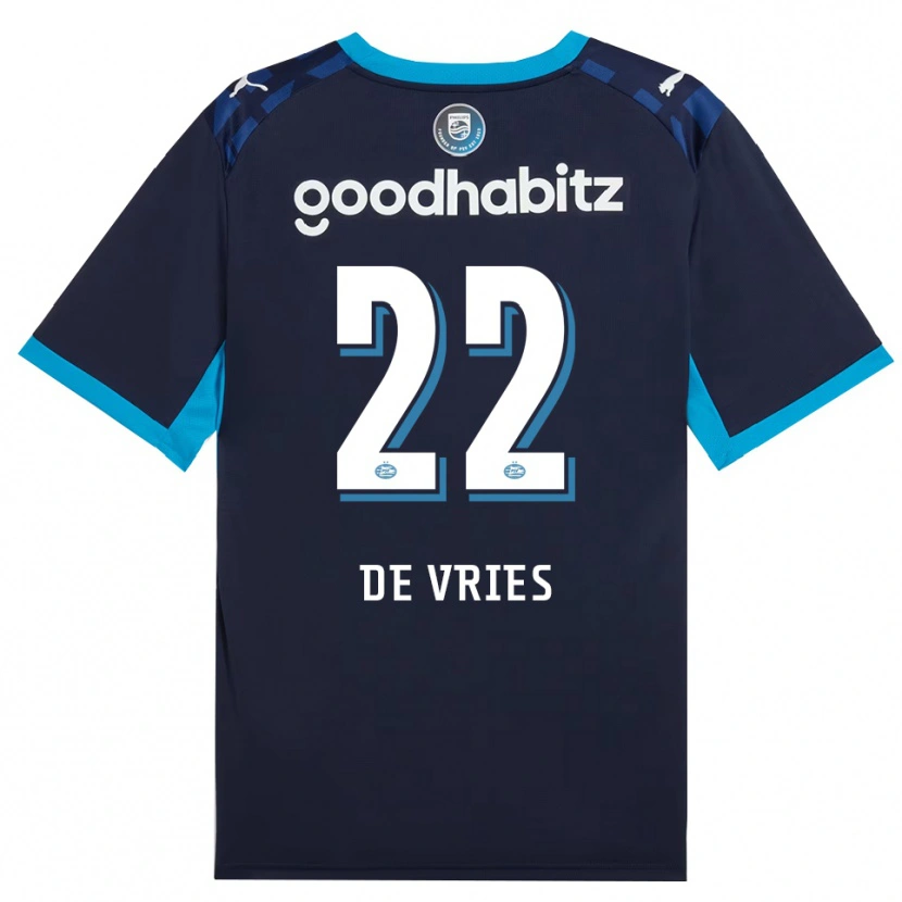 DanxenメンズLyam De Vries#22ドジャーブルー ロイヤルブルーサードユニフォームシャツ2026/27ジャージーユニフォーム