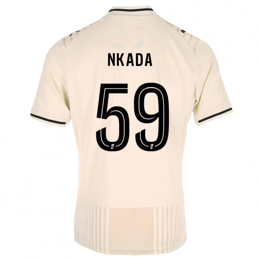DanxenメンズTimothé Nkada#59オールドレース ブラック アンティークホワイトアウェイシャツ2026/27ジャージーユニフォーム