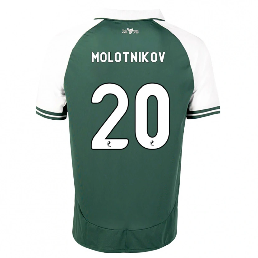 DanxenレディースRudi Molotnikov#20シーグリーン白ホームシャツ2026/27ジャージーユニフォーム