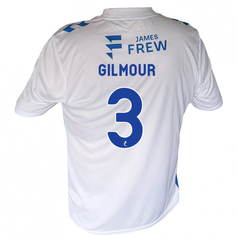 DanxenレディースJosh Gilmour#3ロイヤルブルー 白ホームシャツ2026/27ジャージーユニフォーム
