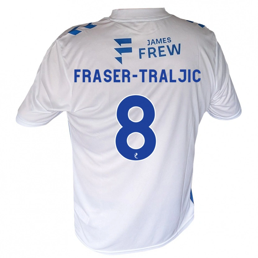 DanxenレディースKali Fraser-Traljic#8ロイヤルブルー 白ホームシャツ2026/27ジャージーユニフォーム