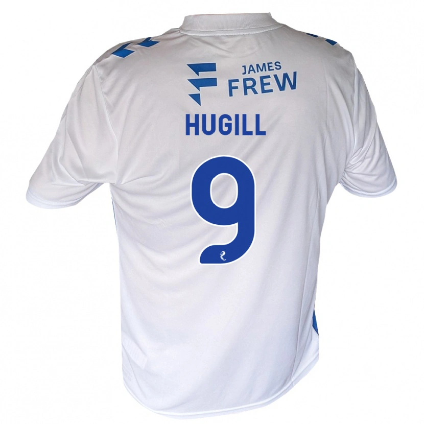 Danxenレディースジョー・ヒューギル#9ロイヤルブルー 白ホームシャツ2026/27ジャージーユニフォーム