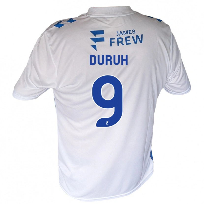 DanxenレディースSamuel Duruh#9ロイヤルブルー 白ホームシャツ2026/27ジャージーユニフォーム