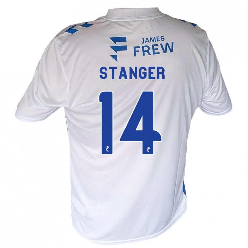 Danxenレディースジョージ・スタンガー#14ロイヤルブルー 白ホームシャツ2026/27ジャージーユニフォーム