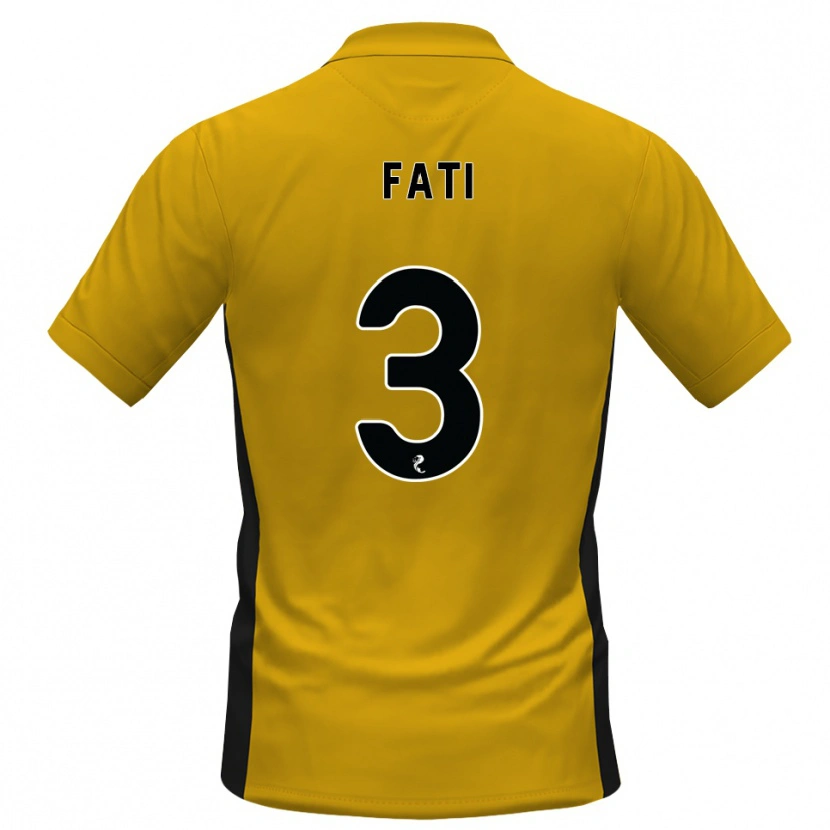 DanxenレディースBabacar Fati#3オレンジ黒ホームシャツ2026/27ジャージーユニフォーム