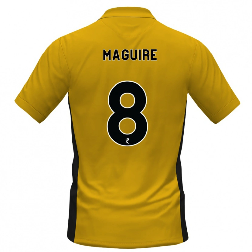 DanxenレディースCiaran Maguire#8オレンジ黒ホームシャツ2026/27ジャージーユニフォーム