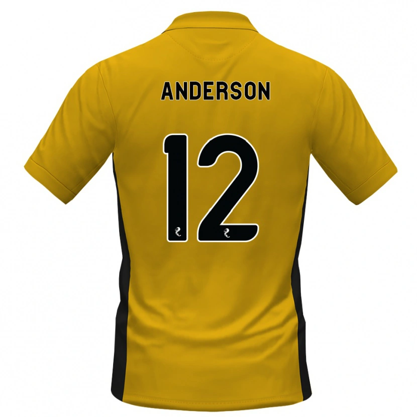 DanxenレディースRhys Anderson#12オレンジ黒ホームシャツ2026/27ジャージーユニフォーム
