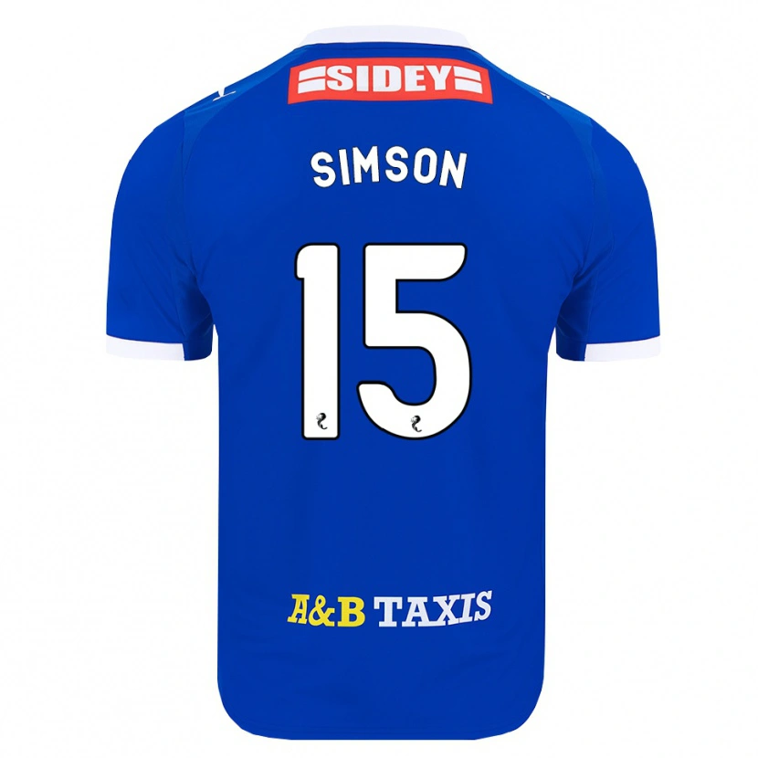 DanxenレディースSteffi Simson#15青赤黄ホームシャツ2026/27ジャージーユニフォーム