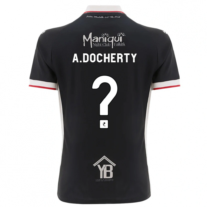 DanxenレディースAimie Docherty#0黒白赤ホームシャツ2026/27ジャージーユニフォーム