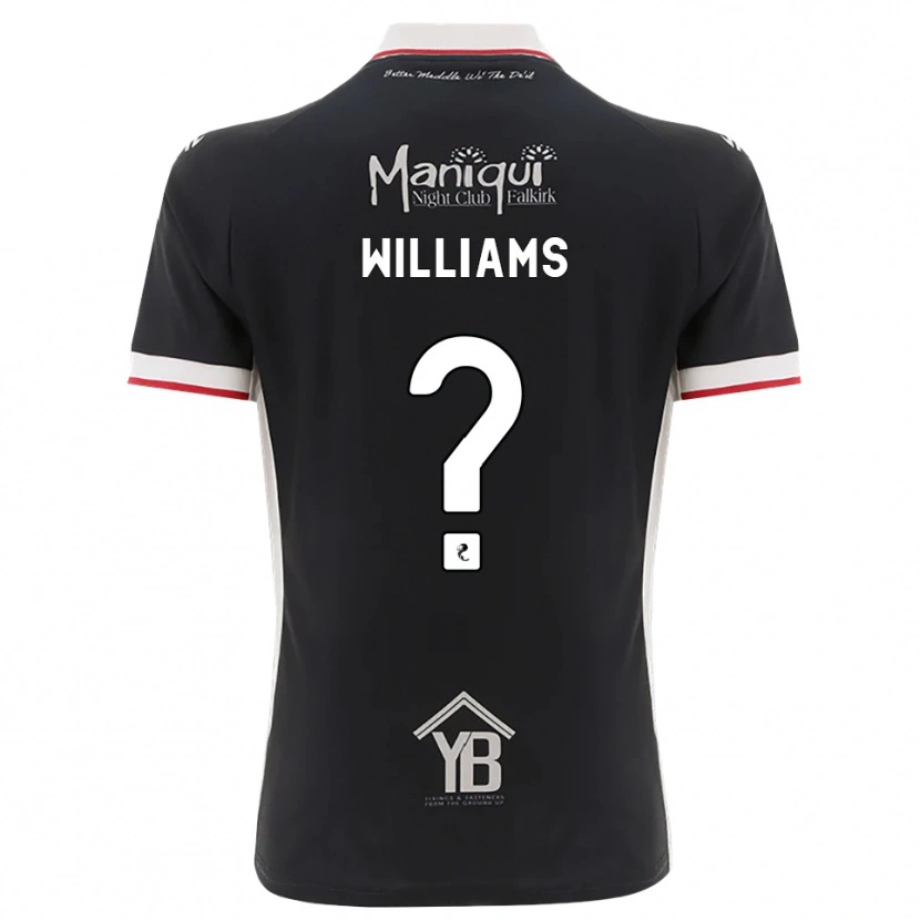 DanxenレディースCerys Williams#0黒白赤ホームシャツ2026/27ジャージーユニフォーム