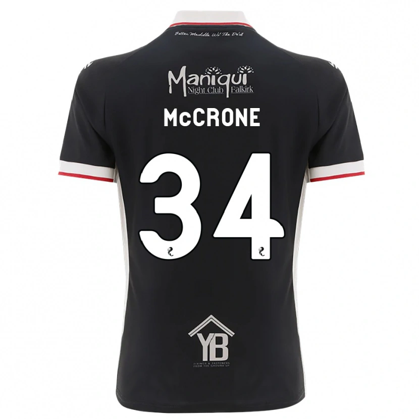DanxenレディースCaelan Mccrone#34黒白赤ホームシャツ2026/27ジャージーユニフォーム