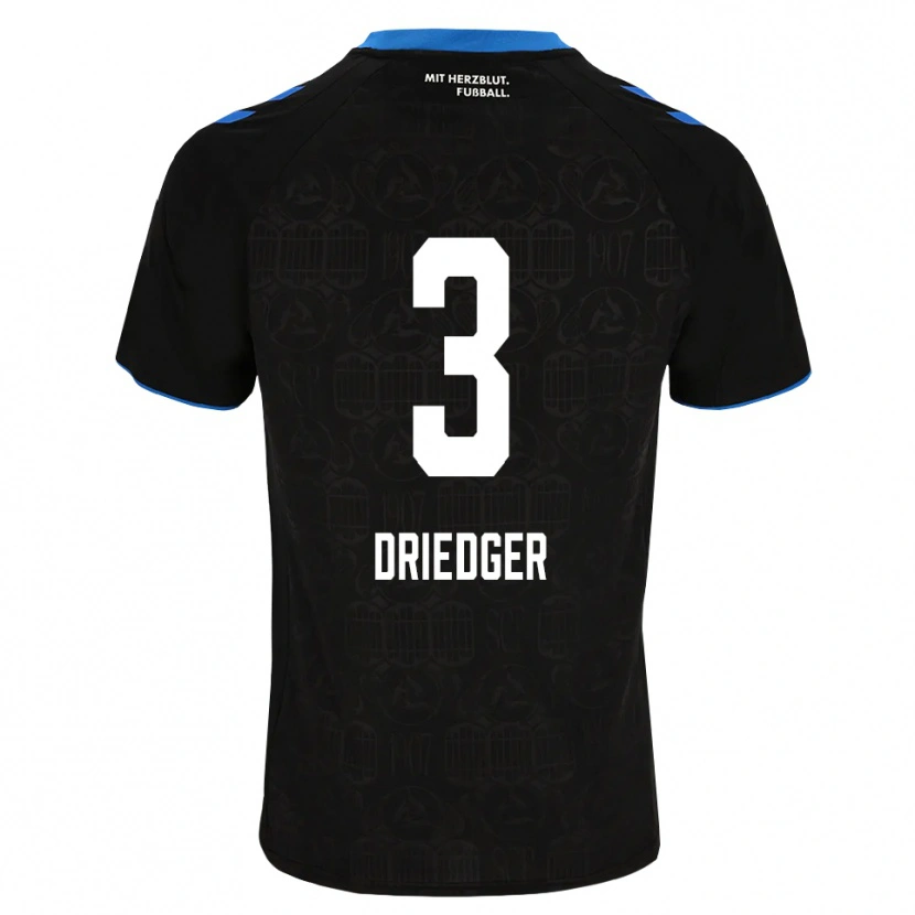 DanxenレディースJulian Driedger#3ブラック ホワイト レッドホームシャツ2026/27ジャージーユニフォーム