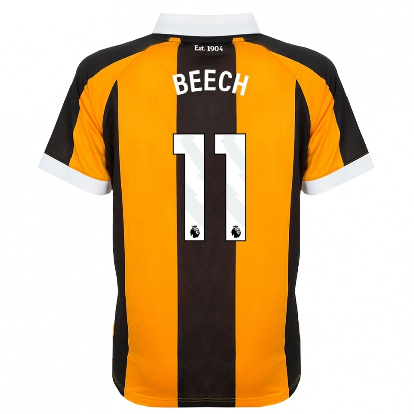 DanxenレディースRebecca Beech#11オレンジ ブラック ホワイトホームシャツ2026/27ジャージーユニフォーム
