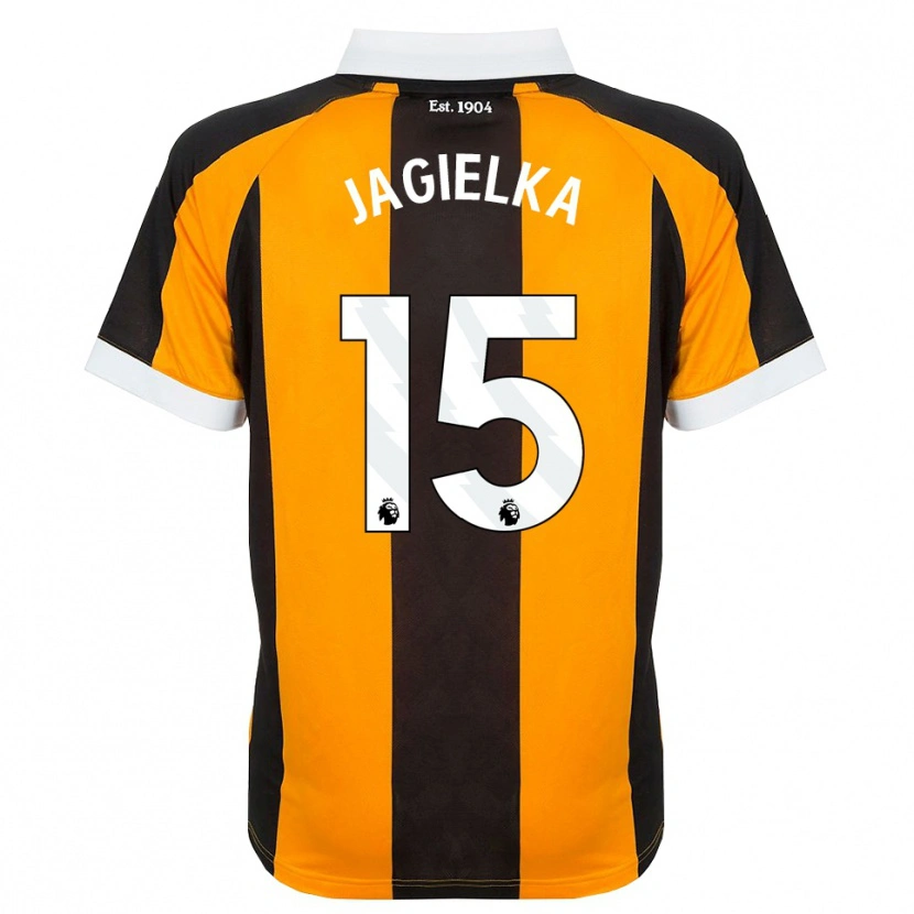 DanxenレディースZac Jagielka#15オレンジ ブラック ホワイトホームシャツ2026/27ジャージーユニフォーム
