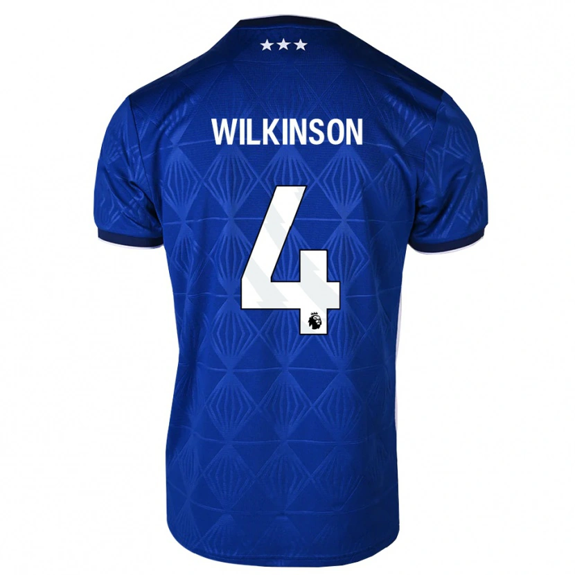 DanxenレディースOliver Wilkinson#4ミディアムブルー ホワイト レッドホームシャツ2026/27ジャージーユニフォーム