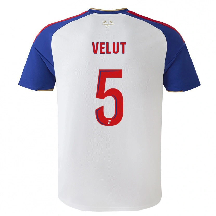 DanxenレディースNolan Velut#5ロイヤルブルー レッド ホワイトホームシャツ2026/27ジャージーユニフォーム