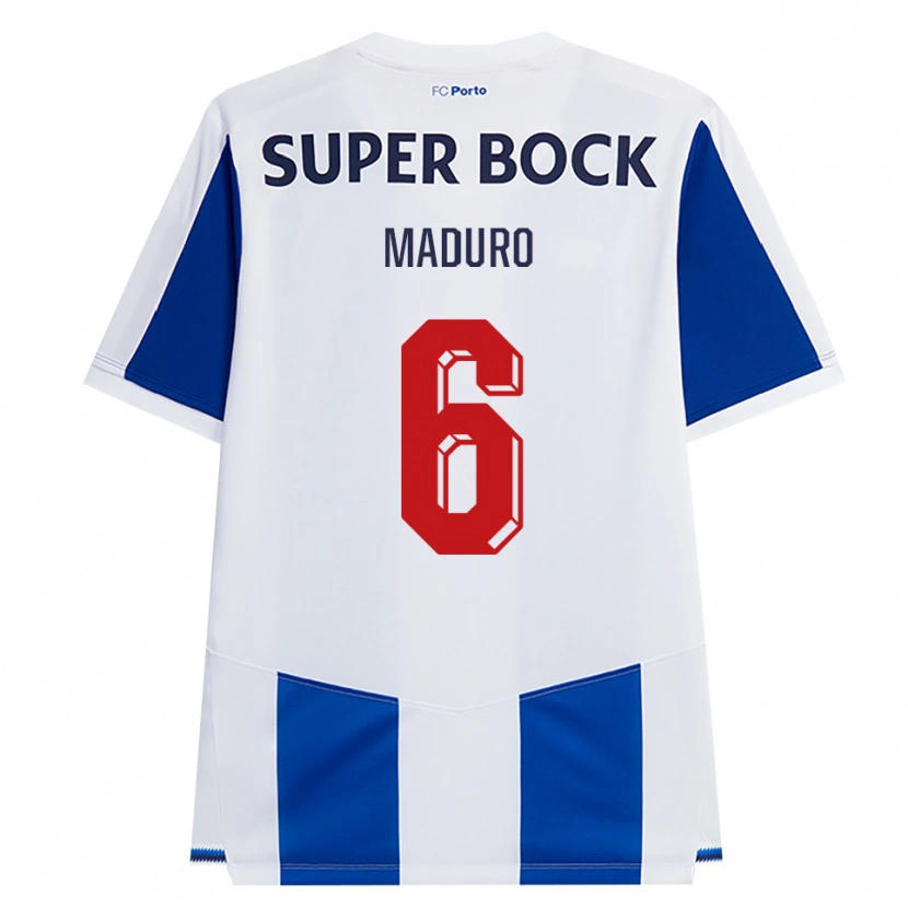DanxenレディースHenrique Maduro#6ブルー ホワイト レッドホームシャツ2026/27ジャージーユニフォーム