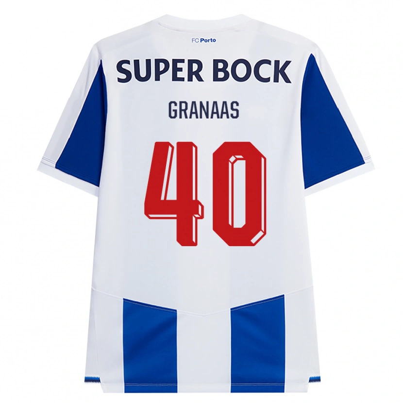 DanxenレディースEirik Granaas#40ブルー ホワイト レッドホームシャツ2026/27ジャージーユニフォーム