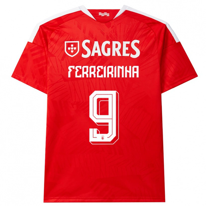 DanxenレディースAfonso Ferreirinha#9レッド ホワイト イエローホームシャツ2026/27ジャージーユニフォーム