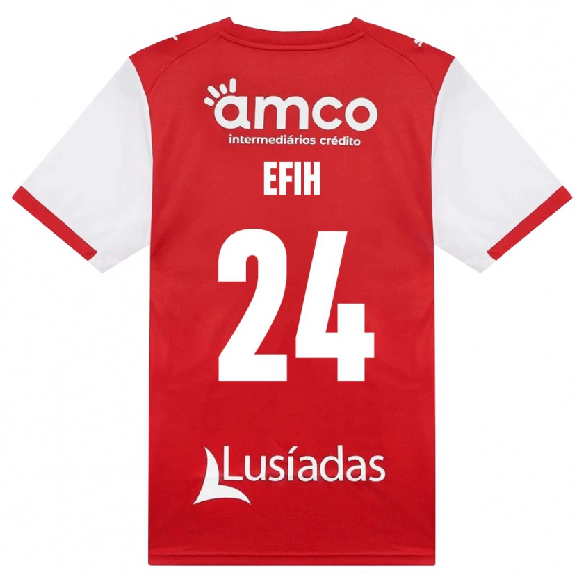 DanxenレディースPeace Efih#24ホワイト レッド ブラックホームシャツ2026/27ジャージーユニフォーム