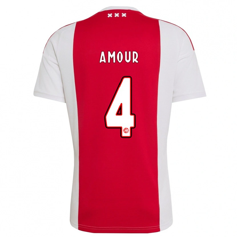 DanxenレディースJahyendrow Amour#4レッド ホワイト イエローホームシャツ2026/27ジャージーユニフォーム