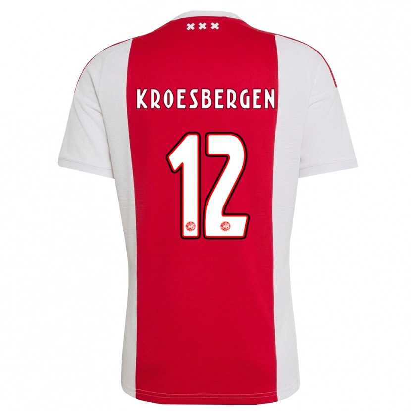 DanxenレディースBranko Kroesbergen#12レッド ホワイト イエローホームシャツ2026/27ジャージーユニフォーム