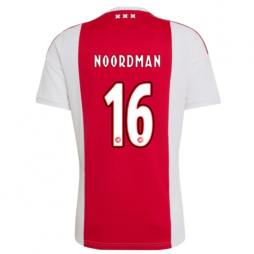 DanxenレディースDanique Noordman#16レッド ホワイト イエローホームシャツ2026/27ジャージーユニフォーム