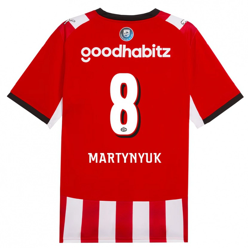 DanxenレディースAnton Martynyuk#8レッド ホワイトブラックホームシャツ2026/27ジャージーユニフォーム