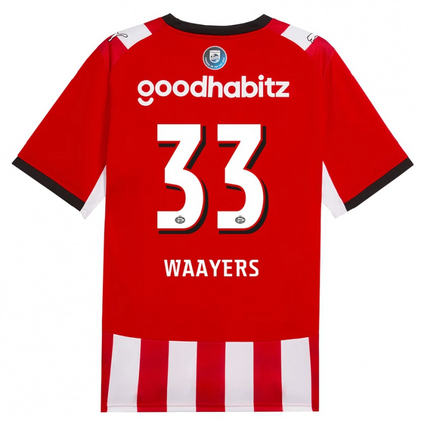 DanxenレディースEus Waayers#33レッド ホワイトブラックホームシャツ2026/27ジャージーユニフォーム