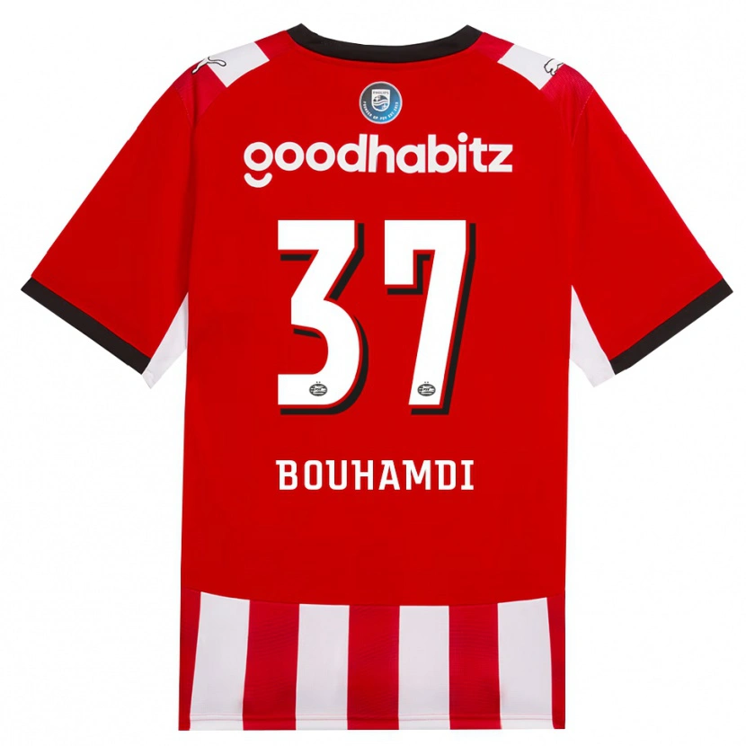 DanxenレディースAmir Bouhamdi#37レッド ホワイトブラックホームシャツ2026/27ジャージーユニフォーム