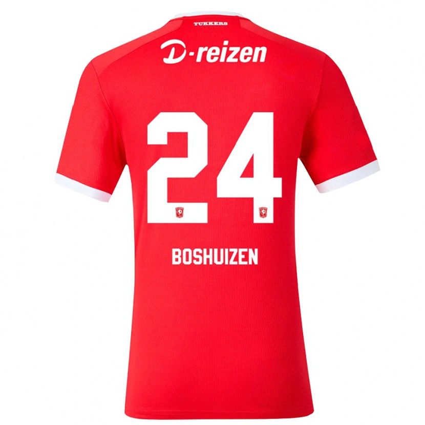 Danxenレディースアヌーク・ボシュイゼン#24レッド ホワイトホームシャツ2026/27ジャージーユニフォーム