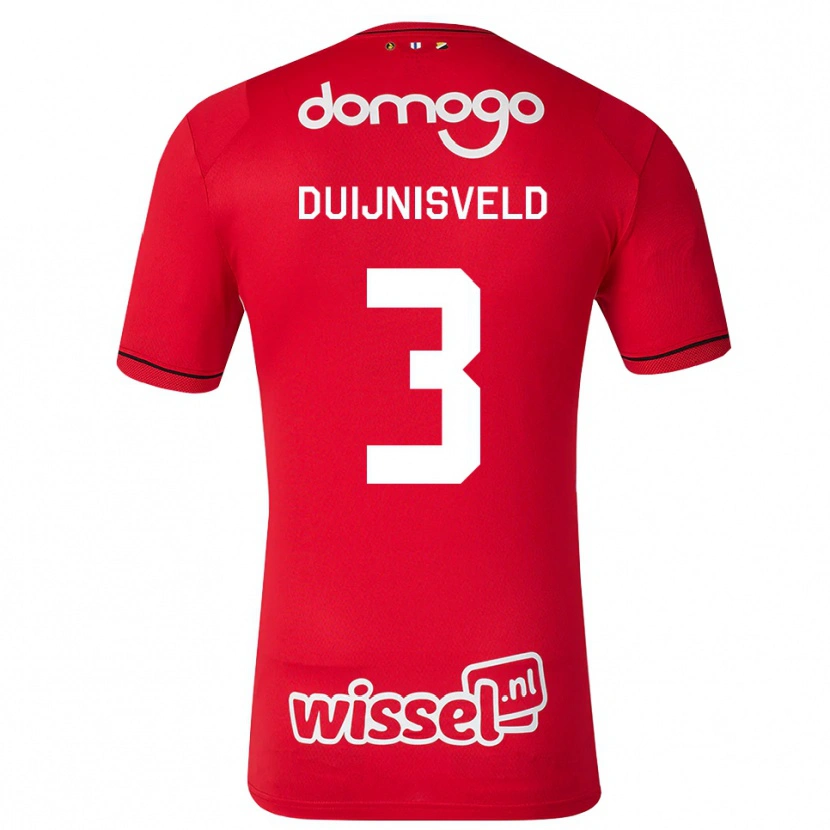 DanxenレディースOwen Duijnisveld#3レッド ホワイトブラックホームシャツ2026/27ジャージーユニフォーム
