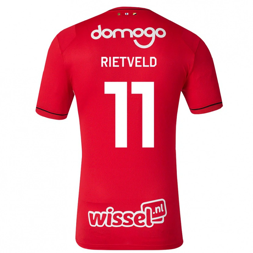 DanxenレディースLevi Rietveld#11レッド ホワイトブラックホームシャツ2026/27ジャージーユニフォーム