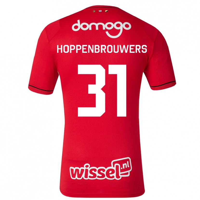 DanxenレディースMike Hoppenbrouwers#31レッド ホワイトブラックホームシャツ2026/27ジャージーユニフォーム
