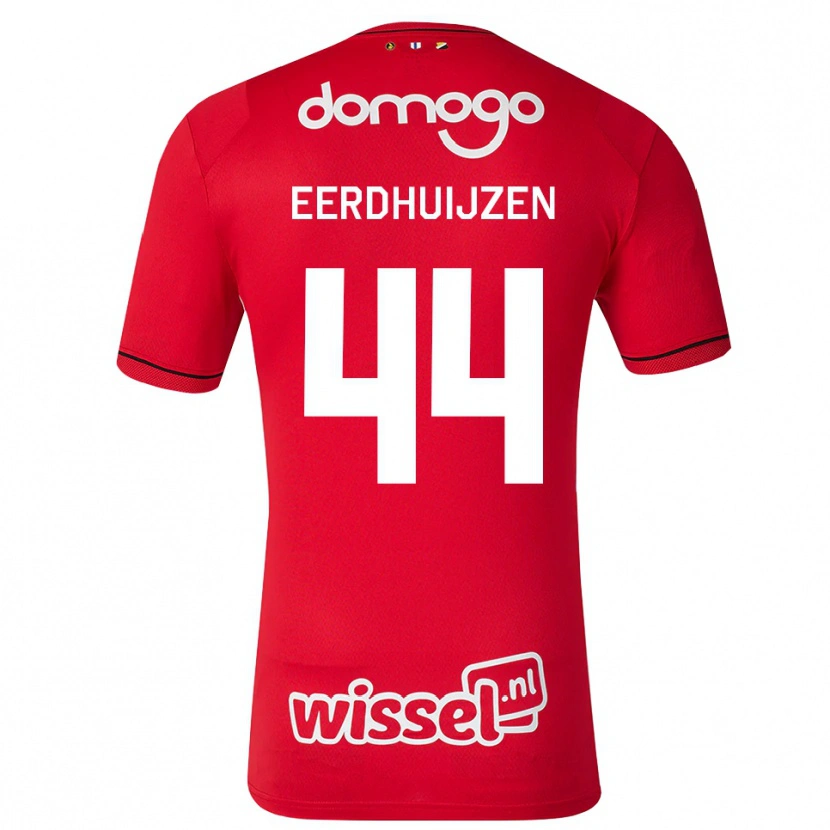 DanxenレディースMike Eerdhuijzen#44レッド ホワイトブラックホームシャツ2026/27ジャージーユニフォーム