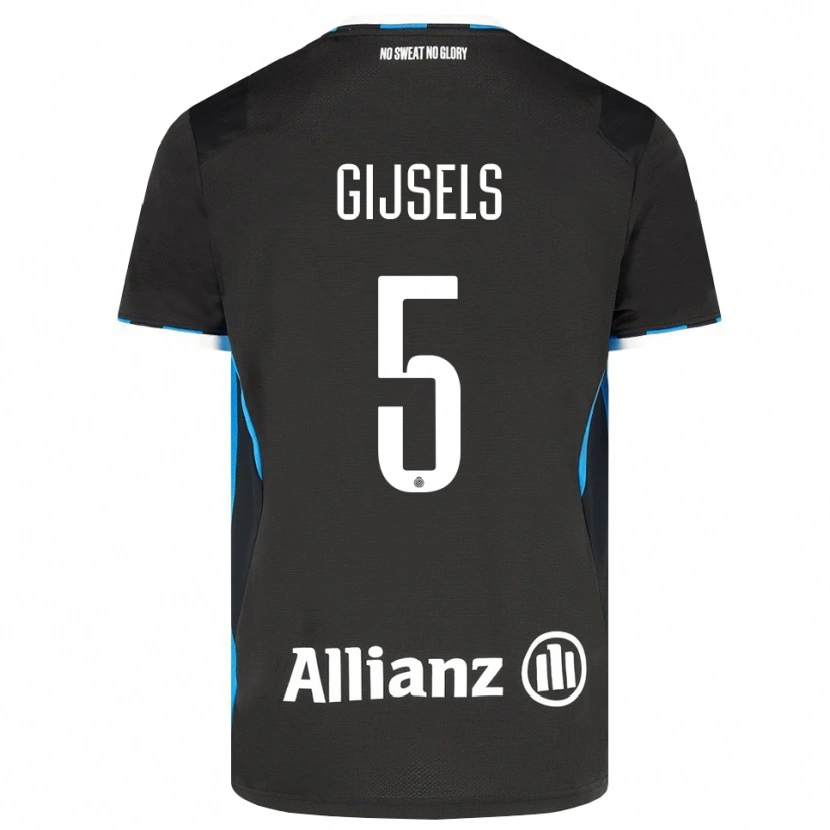 DanxenレディースKellen Gijsels#5ブラック レッド ブルーホームシャツ2026/27ジャージーユニフォーム