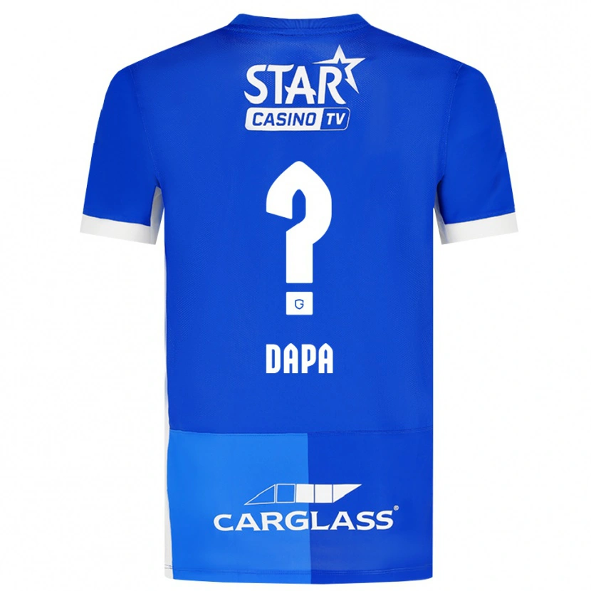 Danxenレディースメルヴィン・ダパ#0ミディアムブルー ロイヤルブルー ホワイトホームシャツ2026/27ジャージーユニフォーム