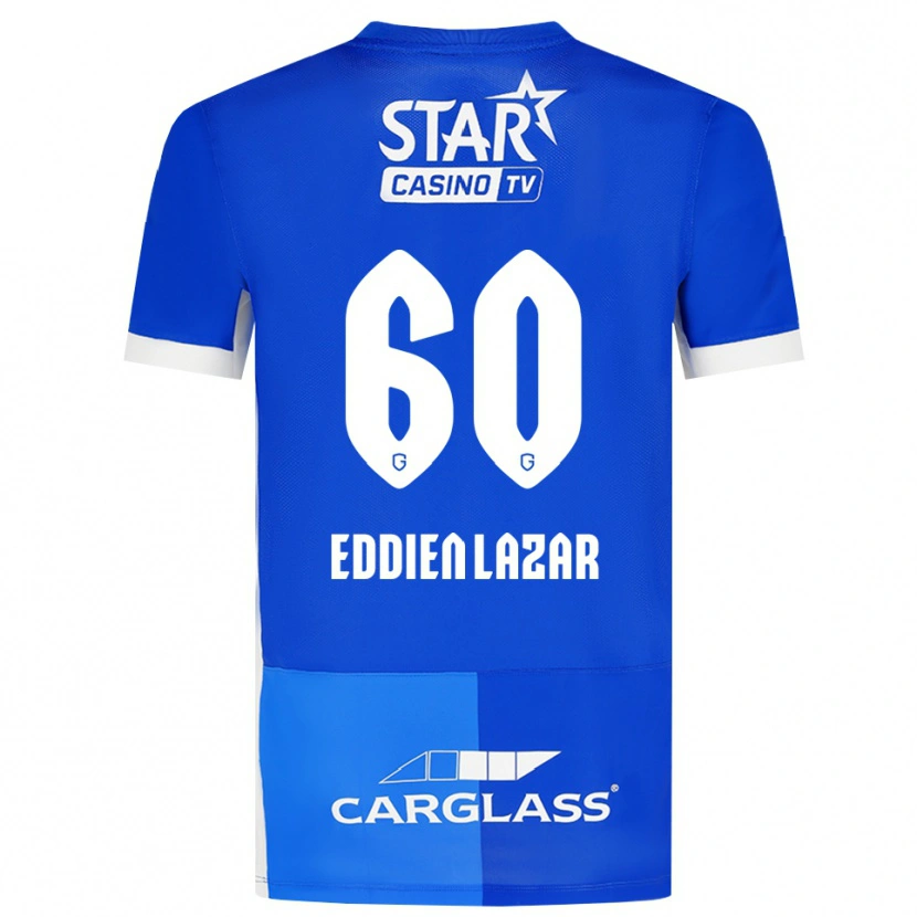 DanxenレディースSaif Eddien Lazar#60ミディアムブルー ロイヤルブルー ホワイトホームシャツ2026/27ジャージーユニフォーム
