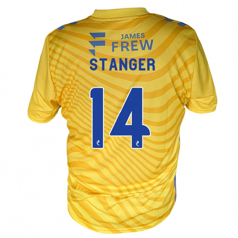 Danxenレディースジョージ・スタンガー#14ロイヤルブルー 黄アウェイシャツ2026/27ジャージーユニフォーム