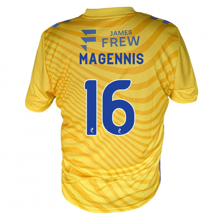 Danxenレディースカイル・マゲニス#16ロイヤルブルー 黄アウェイシャツ2026/27ジャージーユニフォーム