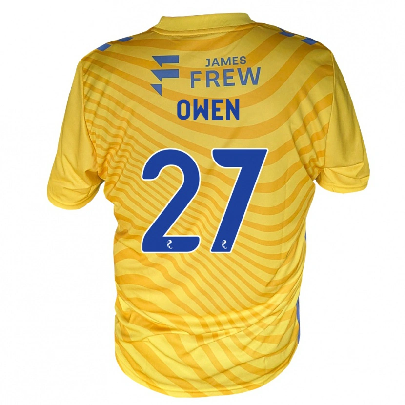 DanxenレディースIeuan Owen#27ロイヤルブルー 黄アウェイシャツ2026/27ジャージーユニフォーム